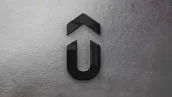 chrome black 3D logo